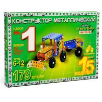 Конструктор Юный гений №1 цветной (15 моделей)